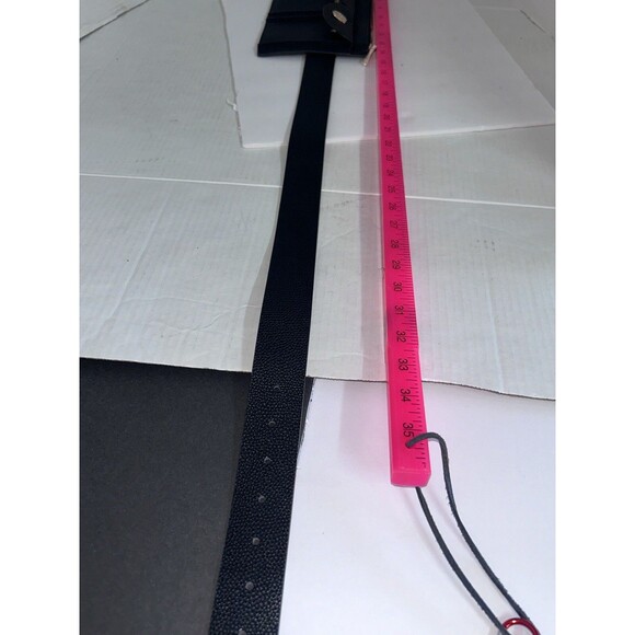 VINCE CAMUTO Black faux leather waist belt with bag Size Large - Picture 13 of 16